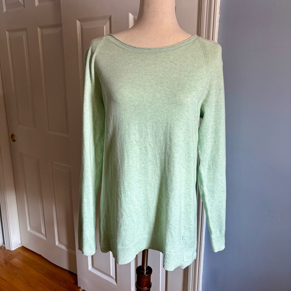 GAP Women’s 100% Cotton Raglan Sleeve Pullover Sweater Mint Green Size Medium